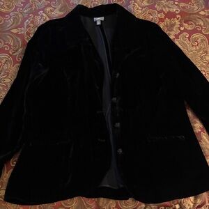 J. Jill Black Velvet Blazer